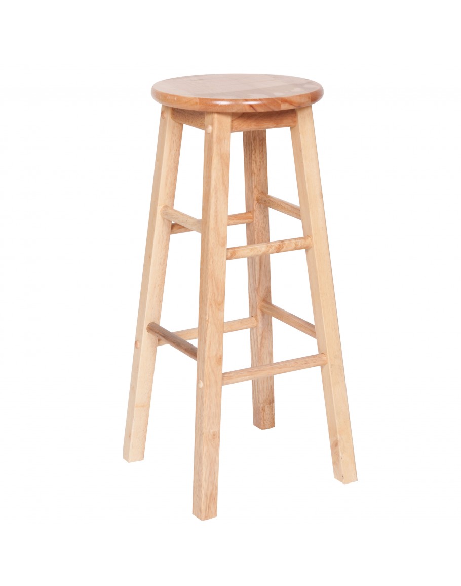 Wood Bar Stool, Natural 2801